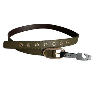 NWOT TRISTAN Women's Olive Green Belt God-Toned Metal Size Medium 40 Inches